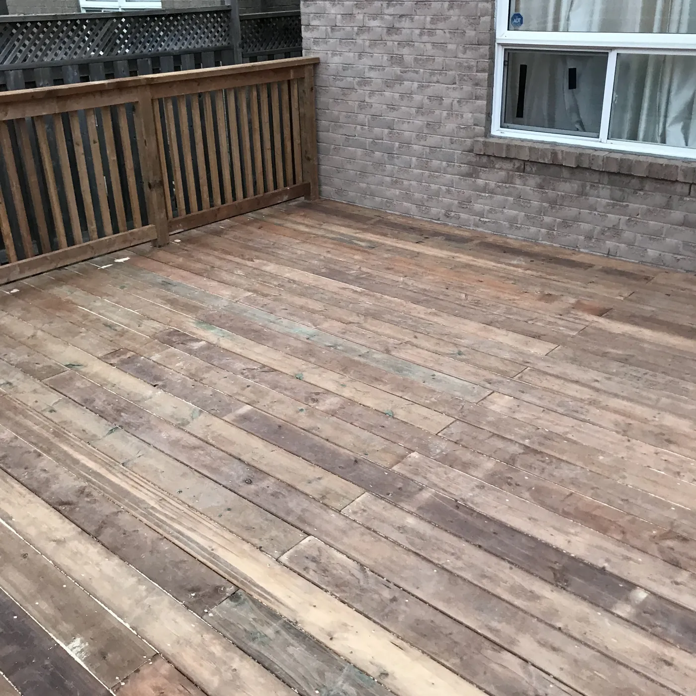 Deck surface and spindle railing, Newmarket